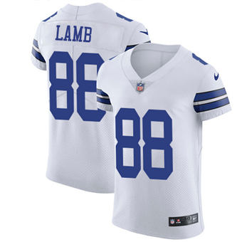 Men’s Cowboys #88 CeeDee Lamb Nike White Vapor Untouchable Elite Jersey