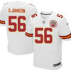 Men’s Kansas City Chiefs #56 Derrick Johnson White Road NFL Nike Elite Jersey