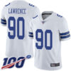 Cowboys #90 Demarcus Lawrence White Men’s Stitched Football 100th Season Vapor Limited Jersey