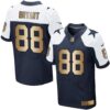 Nike Cowboys #88 Dez Bryant Navy Blue Thanksgiving Throwback Men’s Stitched NFL Elite Gold Jersey