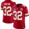 Men’s Kansas City Chiefs #32 Nick Bolton Red F.U.S.E. Super Bowl LVIII Patch Vapor Untouchable Limited Football Stitched Jersey