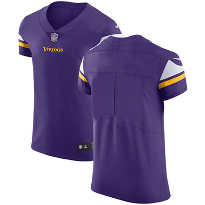 Men’s Nike Minnesota Vikings Blank Purple Team Color Stitched NFL Vapor Untouchable Elite Jersey