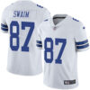 Nike Cowboys 87 Geoff Swaim White Men’s Stitched NFL Vapor Untouchable Limited Jersey