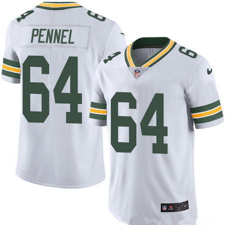 Men’s Green Bay Packers #64 Mike Pennel White 2016 Color Rush Stitched NFL Nike Limited Jersey