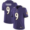 Nike Baltimore Ravens #9 Justin Tucker Purple Team Color Men’s Stitched NFL Vapor Untouchable Limited Jersey