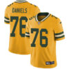 Nike Green Bay Packers #76 Mike Daniels Yellow Men’s Stitched NFL Limited Rush Jersey