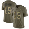 Eagles #19 JJ Arcega-Whiteside Olive Camo Men’s Stitched Football Limited 2017 Salute To Service Jersey