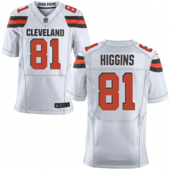 Nike Cleveland Browns #81 Rashard Higgins White Stitched NFL Elite Jersey