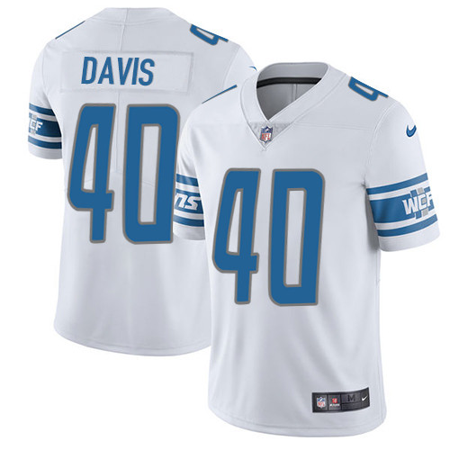 Nike Men’s Detroit Lions #40 Jarrad Davis Vapor Untouchable Limited White Road Jersey