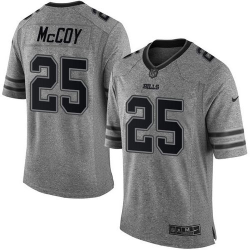 Nike Bills #25 LeSean McCoy Gray Men’s Stitched NFL Limited Gridiron Gray Jersey