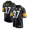 Men’s Pittsburgh Steelers #37 Elijah Riley Nike Black Game Player Jersey