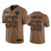 Men’s Dallas Cowboys #55 Leighton Vander Esch 2023 Brown Salute To Service Limited Football Stitched Jersey