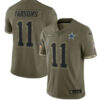 Men’s Dallas Cowboys #11 Micah Parsons 2022 Olive Salute To Service Limited Stitched Jersey