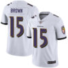 Ravens #15 Marquise Brown White Men’s Stitched Football Vapor Untouchable Limited Jersey