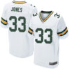 Men’s Green Bay Packers #33 Aaron Jones Road White Elite Football Alternate Jersey
