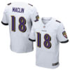 Nike Baltimore Ravens #18 Jeremy Maclin White Men’s Stitched NFL New Elite Jersey
