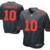 Men’s San Francisco 49ers #10 Jimmy Garoppolo Black Alternate Stitched NFL Nike Game Jersey