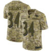 Nike Ravens #34 Alex Collins Camo Men’s Stitched NFL Limited 2018 Salute To Service Jersey