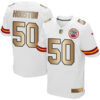 Nike Chiefs #50 Justin Houston White Men’s Stitched NFL Elite Gold Jersey