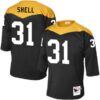 Men’s Pittsburgh Steelers #31 Donnie Shell Black Retired Player 1967 Home Throwback NFL Jersey