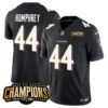 Men’s Baltimore Ravens #44 Marlon Humphrey Black 2023 F.U.S.E. AFC North Champions Vapor Limited Football Stitched Jersey