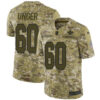 Nike Saints #60 Max Unger Camo Men’s Stitched NFL Limited 2018 Salute To Service Jersey