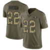 Nike 49ers #22 Matt Breida Olive Camo Men’s Stitched NFL Limited 2017 Salute To Service Jersey