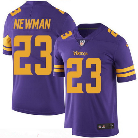 Men’s Minnesota Vikings #23 Terence Newman Purple 2016 Color Rush Stitched NFL Nike Limited Jersey