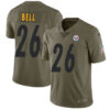 Nike Pittsburgh Steelers #26 Le’Veon Bell Olive Men’s Stitched NFL Limited 2017 Salute to Service Jersey