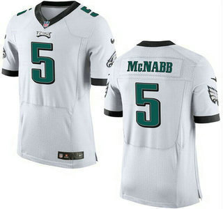 Men’s Philadelphia Eagles #5 Donovan McNabb White Retired Player NFL Nike Elite Jersey