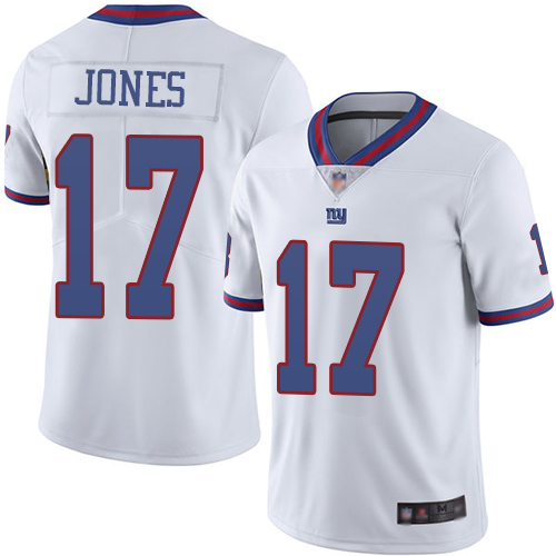 Giants #17 Daniel Jones White Men’s Stitched Football Limited Rush Jersey