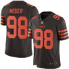 Men’s Cleveland Browns #98 Jamie Meder Brown 2016 Color Rush Stitched NFL Nike Limited Jersey