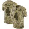 Nike Cowboys #4 Dak Prescott Camo Men’s Stitched NFL Limited 2018 Salute To Service Jersey