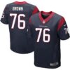 Men’s Houston Texans #76 Duane Brown Navy Blue Team Color NFL Nike Elite Jersey