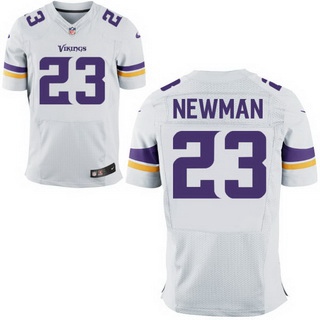 Men’s Minnesota Vikings #23 Terence Newman White Road NFL Nike Elite Jersey