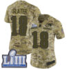 Women’s New England Patriots #18 Matthew Slater Camo Nike NFL 2018 Salute to Service Super Bowl LIII Bound Limited Jersey