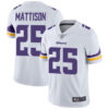 Vikings #25 Alexander Mattison White Men’s Stitched Football Vapor Untouchable Limited Jersey
