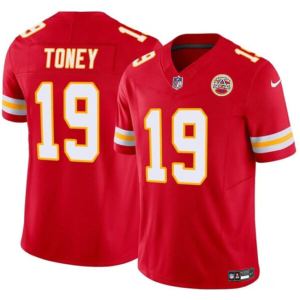 Men’s Kansas City Chiefs #19 Kadarius Toney Red 2023 F.U.S.E. Vapor Untouchable Limited Football Stitched Jersey