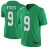 Nike Eagles #9 Nick Foles Green Men’s Stitched NFL Limited Rush Jersey