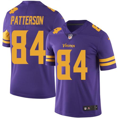 Nike Vikings #84 Cordarrelle Patterson Purple Men’s Stitched NFL Limited Rush Jersey