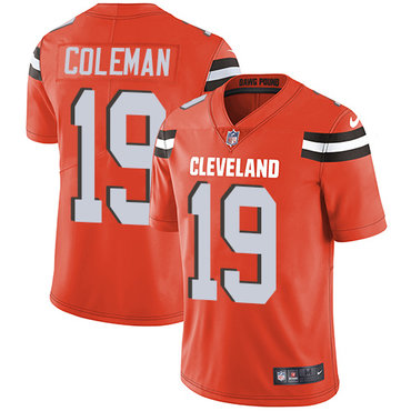 Nike Cleveland Browns #19 Corey Coleman Orange Alternate Men’s Stitched NFL Vapor Untouchable Limited Jersey
