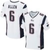 Men’s New England Patriots #6 Ryan Allen White Road NFL Nike Elite Jersey
