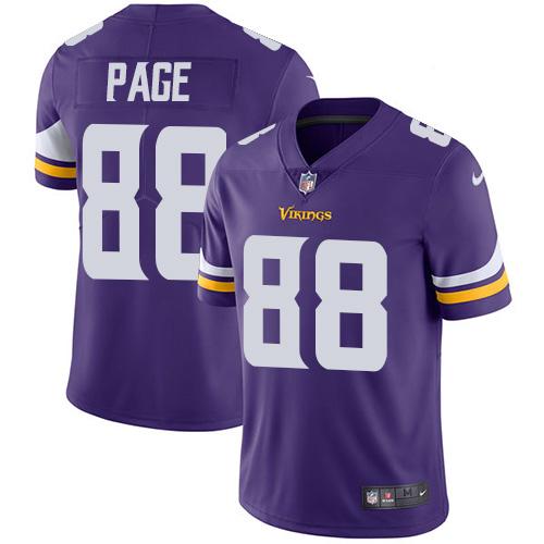 Nike Minnesota Vikings #88 Alan Page Purple Team Color Men’s Stitched NFL Vapor Untouchable Limited Jersey