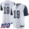 Cowboys #19 Amari Cooper White Men’s Stitched Football Limited Rush 100th Season Jersey