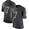 Men’s Nike Minnesota Vikings #7 Case Keenum Limited Black 2016 Salute to Service NFL Jersey