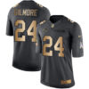 Nike New England Patriots #24 Stephon Gilmore Black Men’s Stitched NFL Limited Gold Salute To Service Jersey