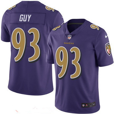 Men’s Baltimore Ravens #93 Lawrence Guy Purple 2016 Color Rush Stitched NFL Nike Limited Jersey