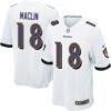 Nike Baltimore Ravens #18 Jeremy Maclin White Men’s Stitched NFL Limited Jersey