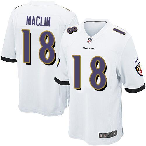 Nike Baltimore Ravens #18 Jeremy Maclin White Men’s Stitched NFL Limited Jersey