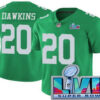Men’s Philadelphia Eagles #20 Brian Dawkins Limited Green Rush Super Bowl LVII Vapor Jersey